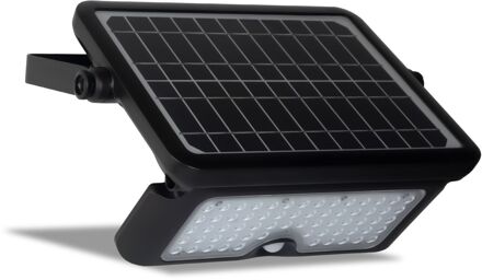 FlinQ Floodlicht- Solar Wandlamp - Solar Tuinverlichting - Bewegingssensor -10W - Zwart