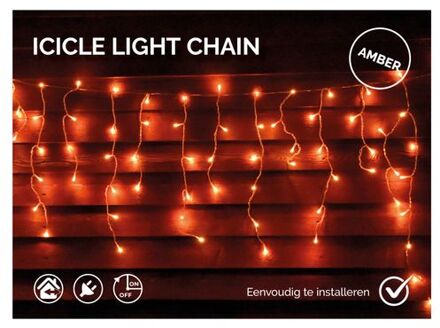 FlinQ IJspegel Lichtslinger Amber 360 LED Zwart