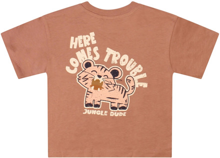 FlinQ jongens t-shirt Licht bruin - 92