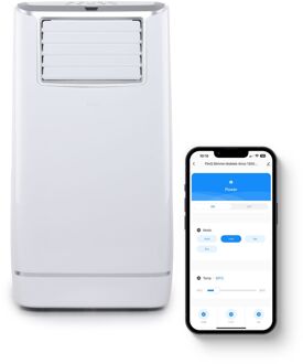 FlinQ Slimme Mobiele Airco 13000 BTU - Incl raamkit - Verkoelt tot 50m2 - Te bedienen via app - Energieklasse A Wit