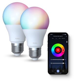 FlinQ Smart E27 - Slimme Lampen- 2-pack - Wit