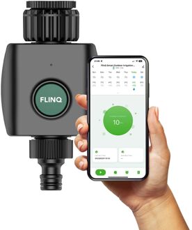 FlinQ Smart Irrigatiesysteem - Besproeiingscomputer - Alexa & Google Assistant - Zwart