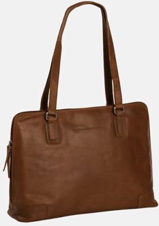 Flint Schoudertas Large Cognac Bruin