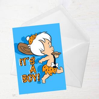 Flintstones New Baby Boy Greetings Card - Large Card
