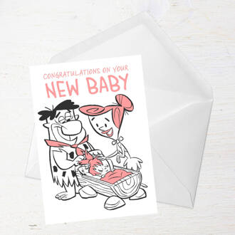 Flintstones New Baby Girl Greetings Card - Giant Card