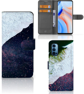 Flip Cover OPPO Reno 4 Pro 5G Telefoon Hoesje Sea in Space