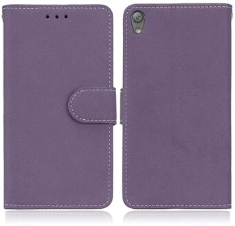 Flip Cover PU Leather Case Voor Sony Xperia E5 Case Voor Sony E5 E 5 Cover Telefoon Tassen Gevallen Voor sony Xperia E5 F3311 F3313 Tassen paars