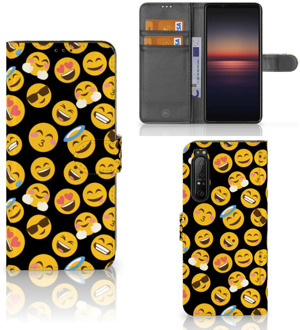 Flip Cover Sony Xperia 1 II Telefoon Hoesje Emoji