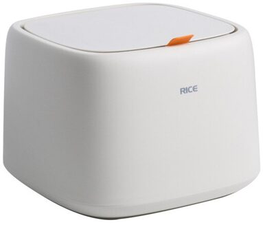 Flip-Deksel Niet Giftig En Veilig Rijst Doos Huishoudelijke Rijst Opbergdoos, insect-Proof En Stofdicht Eenvoudige En Modieuze Stijl wit