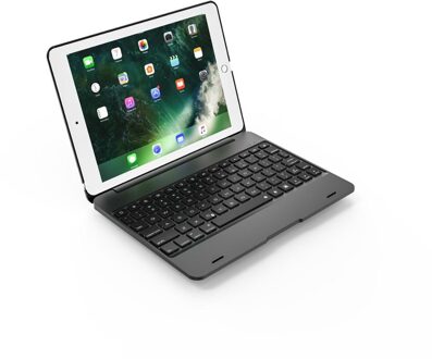 Flip Soort Abs Keyboard Case Met Folding Cover Beschermende Shell Draagbare Smart Bluetooth Toetsenbord Voor Ipad Air 9.7 Inch F19A zwart