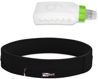 FlipBelt Zipper Bidon set - 150 ml wit/groen