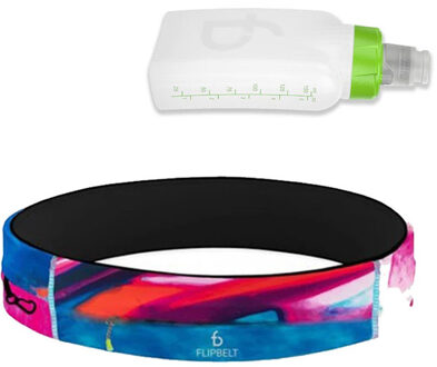 FlipBelt Zipper Bidon set - 150 ml wit/groen