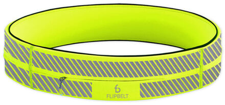 FlipBelt Zipper Reflective geel - L