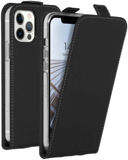 Flipcase voor Apple iPhone 12 (Pro) Telefoonhoesje Zwart