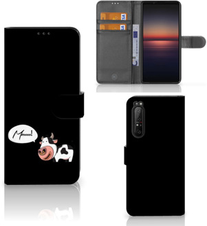 Flipcover Sony Xperia 1 II Telefoon Hoesje Cow Gepersonaliseerd Cadeau