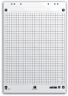 Flipoverpapier Oxford Smart - Optik Paper - 65 x 98 cm - Geruit - 3 stuks
