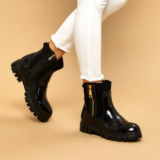 Flo 19K-914 Zwarte Vrouwen Laarzen Butigo 37