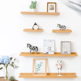 Floating Shelves Trays Bookshelves and Display Bookcase Modern Wood Shelving Units for Kids Bedroom Wall Mounted Storage Shelf