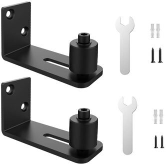 Floor Gids Verstelbare Alle Accessoires Inbegrepen Voor Alle Schuifdeuren Schuur Deur Massief Staal Mat Zwart Oppervlak Floor Bescherming