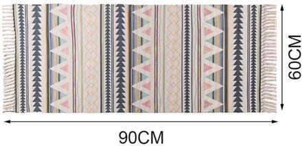 Floor Mat Retro Etnische Kwastje Mat Romantische Sovjet Duurzaam Tapijt Bohemian Stijl Deurmat Voor Woonkamer Slaapkamer Home Decor