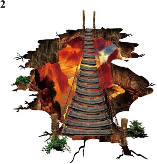 Floor Sticker Verwijderbare 3D Sticker Leuke Vloer Muursticker Brug Deur Sticker Muur Poster 3D Window Decor Sticker Home Decor 2