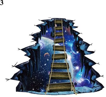 Floor Sticker Verwijderbare 3D Sticker Leuke Vloer Muursticker Brug Deur Sticker Muur Poster 3D Window Decor Sticker Home Decor