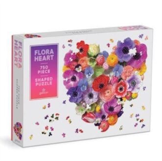 Flora Heart 750 Piece Shaped Puzzle -  Galison (ISBN: 9780735373358)
