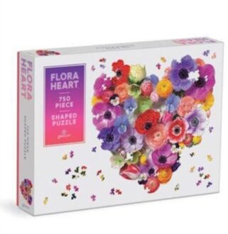 Flora Heart 750 Piece Shaped Puzzle - Galison