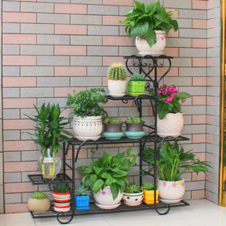 Floral Multi-storey Indoor Specials Home Balcony Racks Wrought Iron Fleshy Living Room Space-saving Flower Pots Floor-to-floor