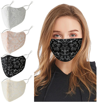 Floral Print Adult Face Mask Adjustable Washable Reusable Breather Three-Dimensional Mouth Mask Cycling Face Mask mascarillas