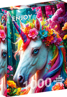 Floral Unicorn Puzzel (1000 stukjes)