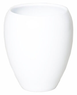 Floran Bloemen vaas - wit - D25 x H28 cm - keramiek - bloemenvaas - bloempot