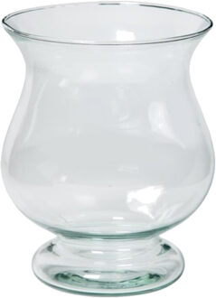 Floran Bloemenvaas Bora - kelk model - transparant eco glas - D17 x H20 cm