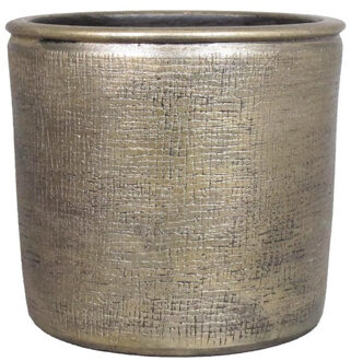 Floran Bloempot - industrieel - goud - keramiek met coating - 27 cm