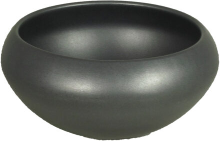 Floran Bloempot Rian - schaal - mat antraciet - keramiek - 30 x 13 cm - Plantenpotten Grijs