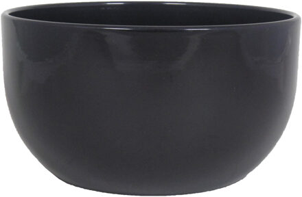 Floran Bloempot - schaal - zwart - glanzend - keramiek - 26 x 14 cm