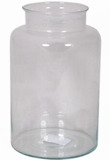 Floran Glazen melkbus vaas/vazen 9 liter smalle hals 19 x 30 cm