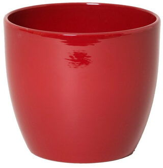 Floran Plantenpot - rood - glanzend - keramiek - 28 x 25 cm - Plantenpotten