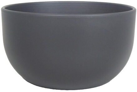 Floran Plantenpot schaal - antraciet grijs - glanzend - H14 x D16 - bloempot