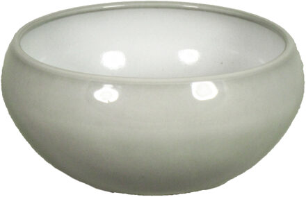 Floran Plantenpot - schaal - grijs - glans - keramiek - 26 x 12 cm