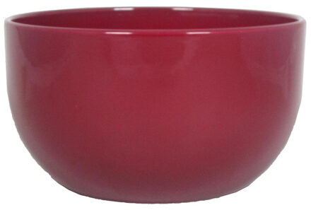 Floran Plantenpot schaal - wijn rood - glanzend - H14 x D16 - bloempot
