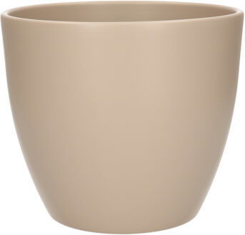 Floran Plantenpot - taupe - mat - keramiek - 19 x 17 cm - Plantenpotten Beige