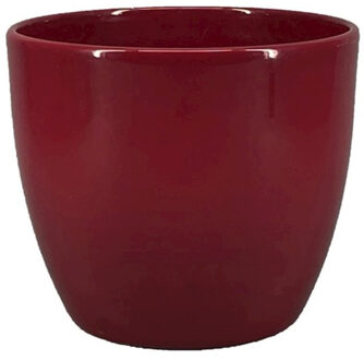 Floran Plantenpot - wijn rood - glanzend - keramiek - 17 x 15 cm - Plantenpotten