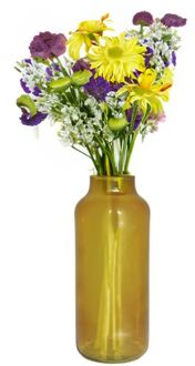 Floran Vaas - apotheker model - okergeel|transparant glas - H35 x D15
