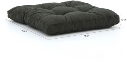 Florance Zit - Rib Black - 73x73 - Zwart