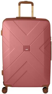 Florence Trolley Spinner Large 74 vintage rose hardcase koffer Roze - H 74 x B 50.5 x D 30 cm
