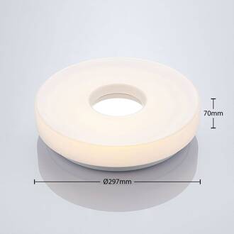 Florentina LED plafondlamp, ring, 29,7 cm wit, chroom