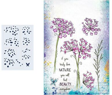 Floret Vogel Vlinder Bloem Achtergrond Wenskaart Voor Liefde Metalen Snijden Stempel Diy Emboss Stencil Scrapbooking Sterft postzegel