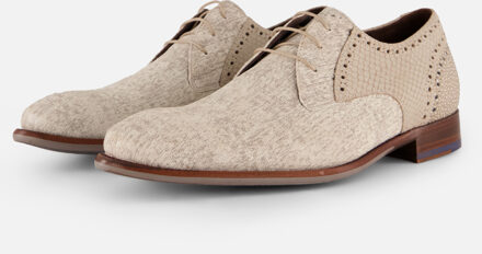 Floris van Bommel De Stapper Veterschoenen beige - 42,42.5,43,43.5,44,45
