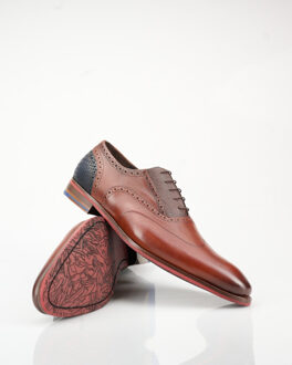 Floris van Bommel leren veterschoenen cognac Bruin - 44